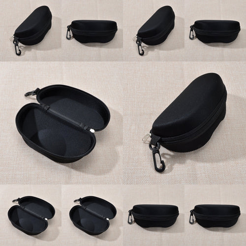 10 pcs Portable Hard Shell Sunglasses Case set Zipper Eyewear Eyeglasses Case with Hook for Women Men Travel Sports