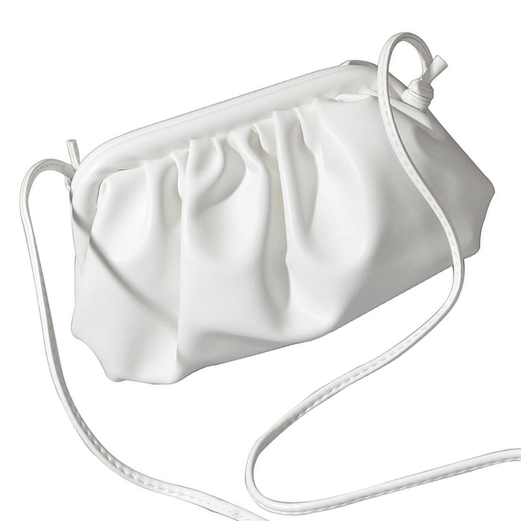 Black White PU Leather Clutch Handbag Shoulder Crossbody Bag Fashion Women Bag