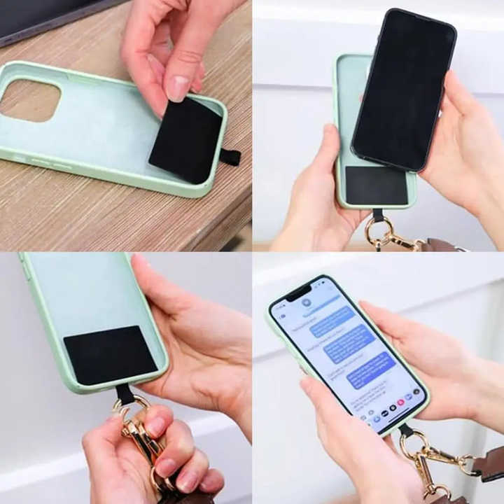 NNEDSZ Black Adjustable Crossbody Strap with Mini Pouch - Versatile Replacement Shoulder Strap