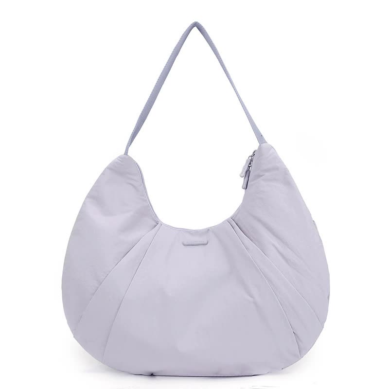 NNEDSZ Purple Waterproof Nylon Lightweight Tote Shoulder Bag - Stylish and Spacious for Daily Commute and Outdoor Activities