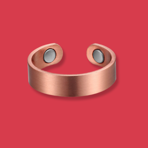 Pure Copper Magnetic Therapy Ring - Plain Brushed - Standard Size